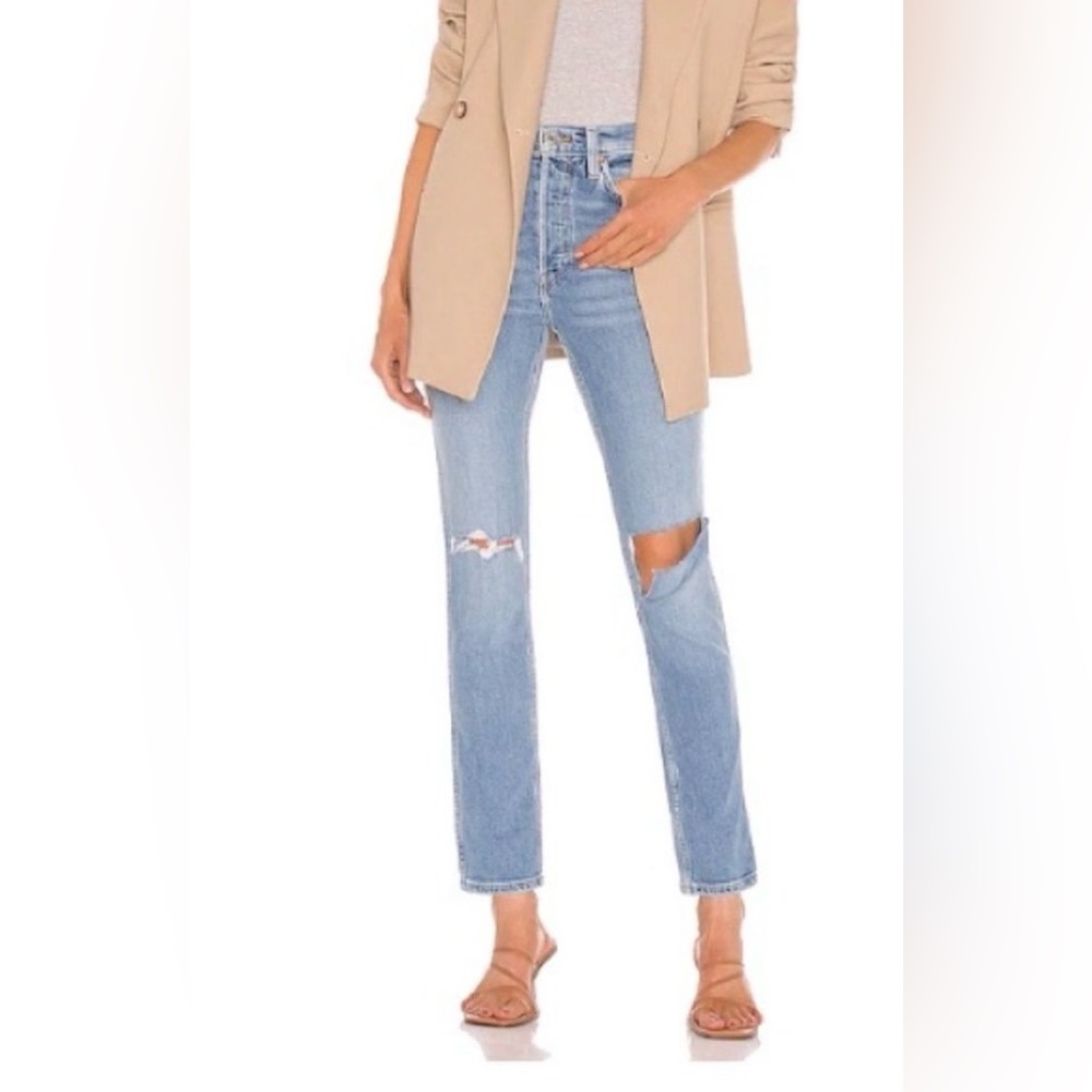 NWT Re/Done Revolve 80s‎ Slim Straight Jeans MSRP $295 Size 30
